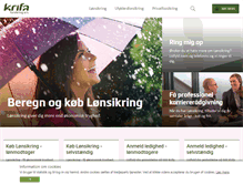 Tablet Screenshot of krifaforsikring.dk